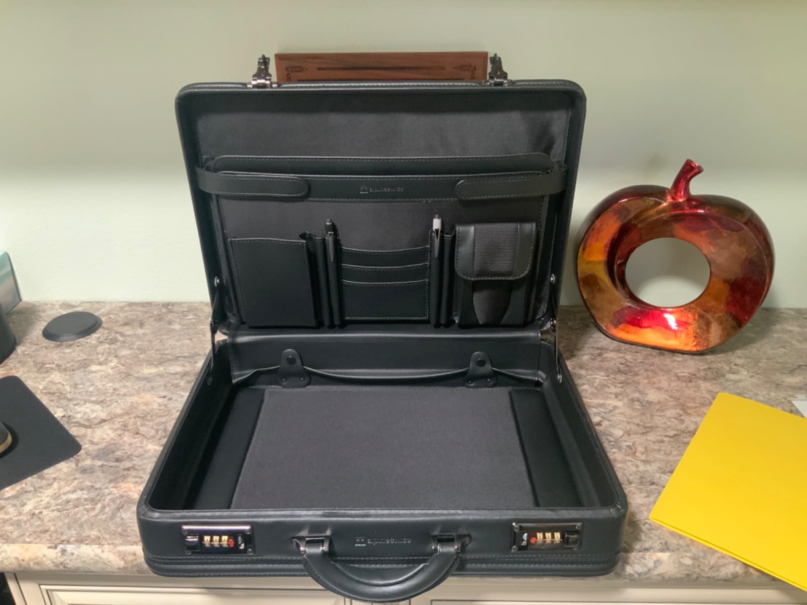 Alpine Swiss Mens Briefcase | Hard Side Business Case | Expandable Attache Case For Men | Dual Combination Locks | Padded Interior | Multi Organizer Pockets | Manufacturer's Warranty customer photo 1