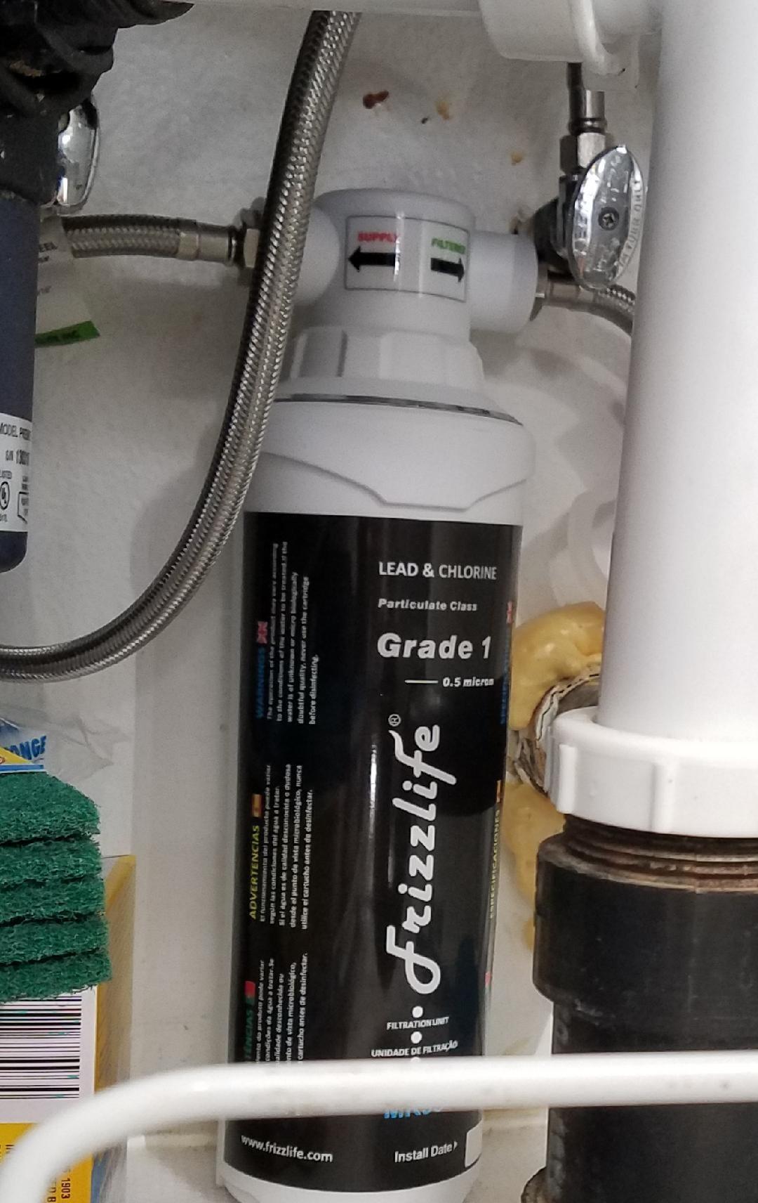 Frizzlife Under Sink Water Filter System-NSF/ANSI 53&42 Certified High Capacity Direct Connect Under Counter Drinking Water Filtration System-0.5 Micron Reduces Lead, Chlorine, Bad Taste & Odor customer photo 1