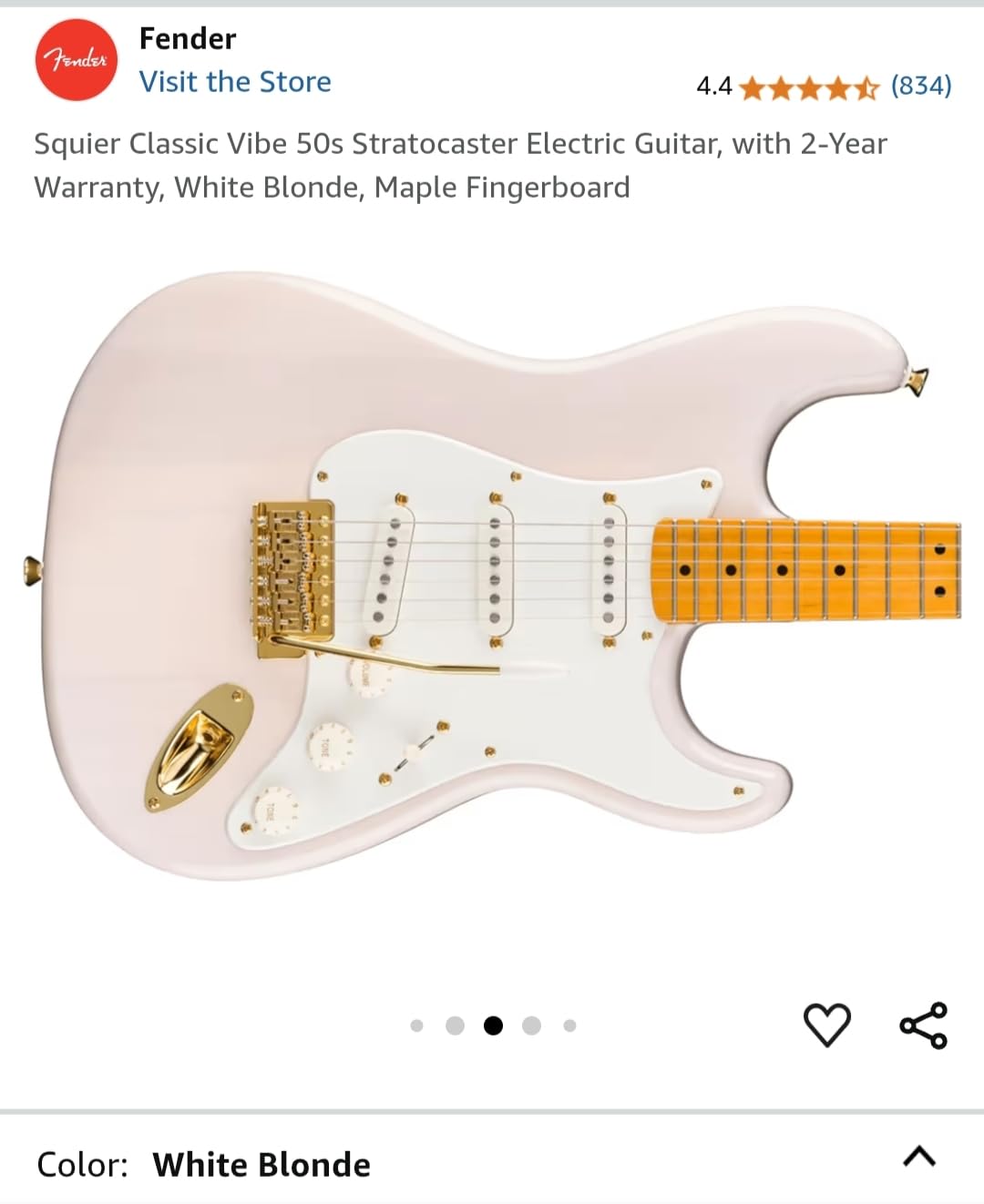 Squier Classic Vibe 70s Stratocaster Electric Guitar, Walnut, 2-Yr Warranty | Vintage 70s style, Laurel fingerboard, 3 single-coil pickups, 2-year warranty, Fender-Designed customer photo 1
