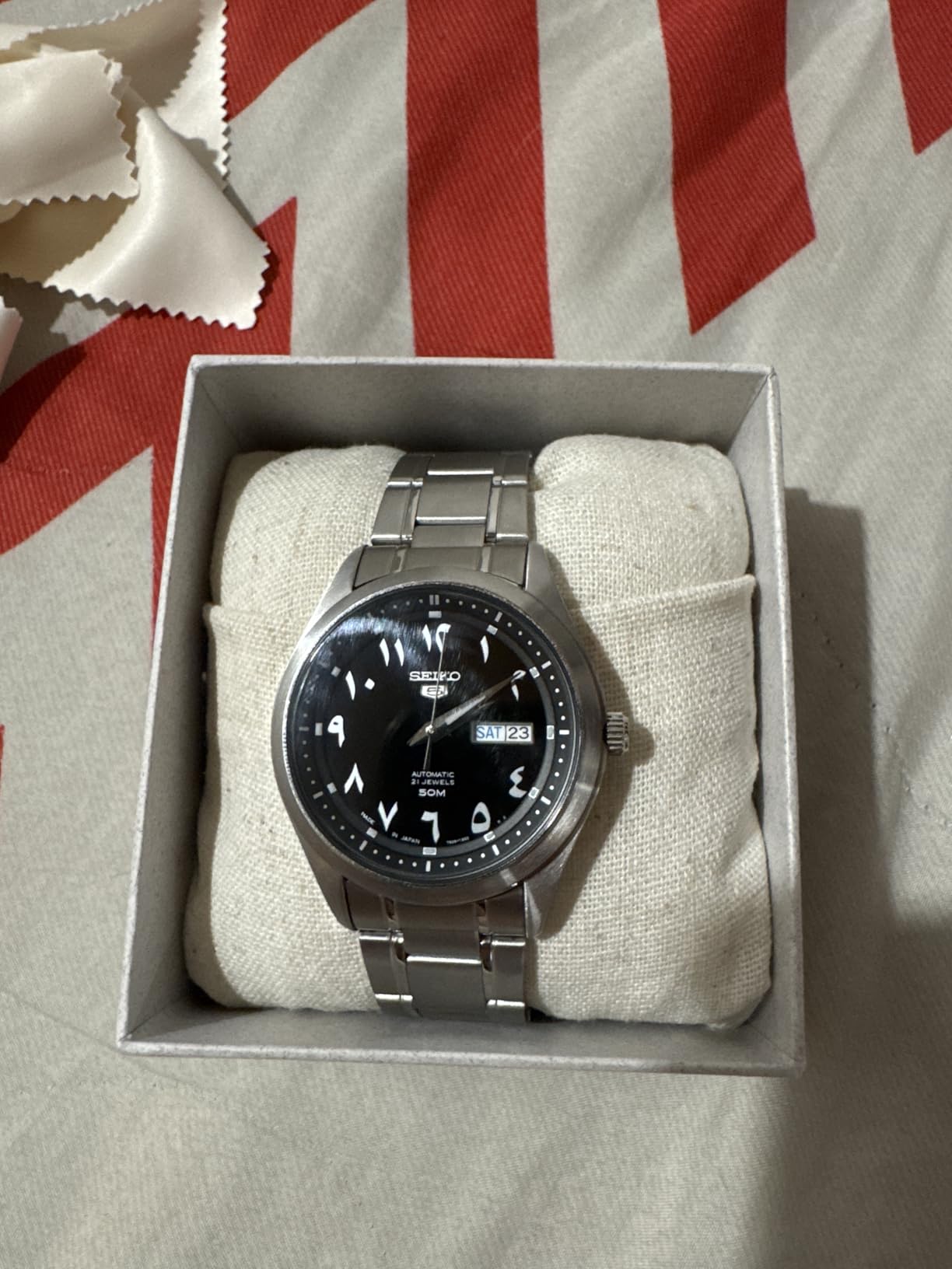 Seiko 5 Automatic Black Eastern Arabic Dial Men's Watch SNKP21J1 customer photo 1