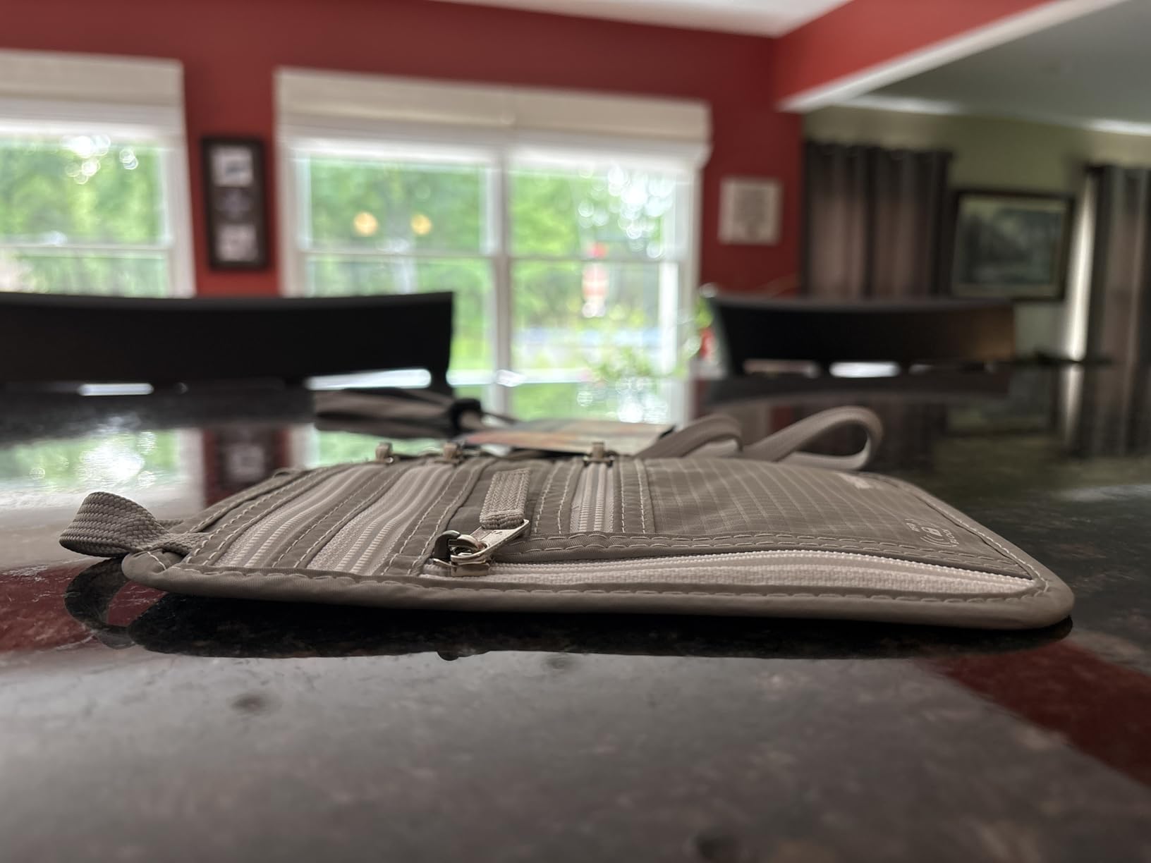 HERO Neck Wallet - RFID Blocking Passport Holder, Easy to Conceal Travel Pouch (Army Grey) customer photo 2
