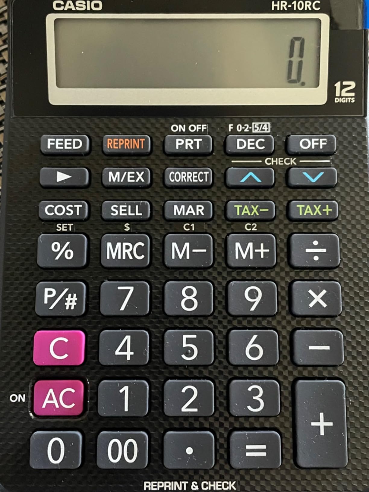 Casio HR-10RC Mini Desktop Printing Calculator - Portable 12-Digit Display, One-Color Printer, Tax & Currency customer photo 1