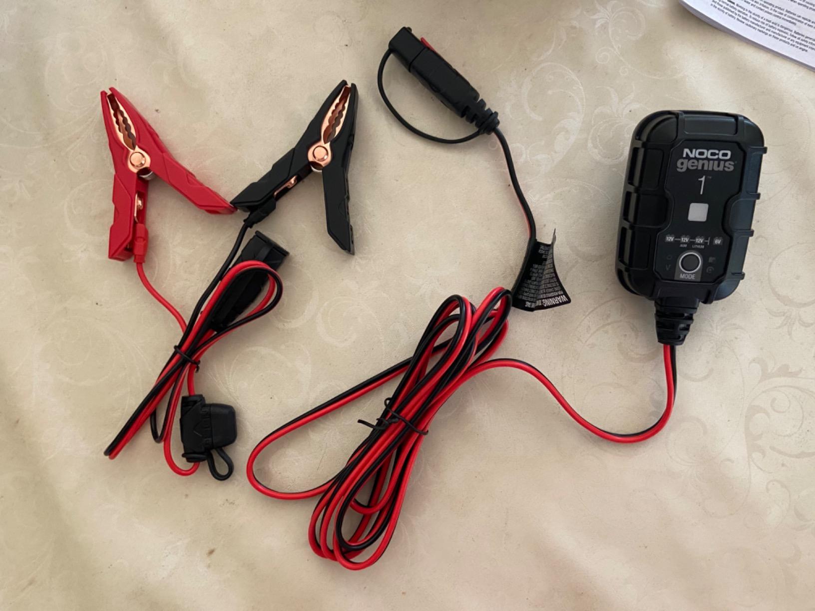 NOCO GENIUS1, 1A 6V/12V Smart Battery Charger, Trickle Charger & Maintainer with Overcharge Protection, Desulfator, and Temperature Compensation, for Lead-Acid and Lithium Batteries customer photo 1