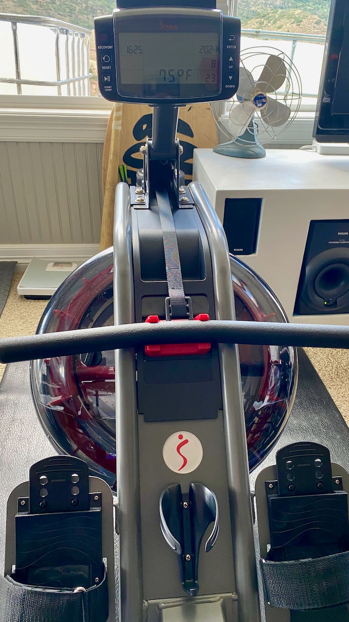 Sunny Health & Fitness AquaStrive Series Smart Water Rower, 300LB Capacity Plus Dynamic Hydro Resistance for Home Cardio Workout, Free SunnyFit Training App Connection customer photo 2