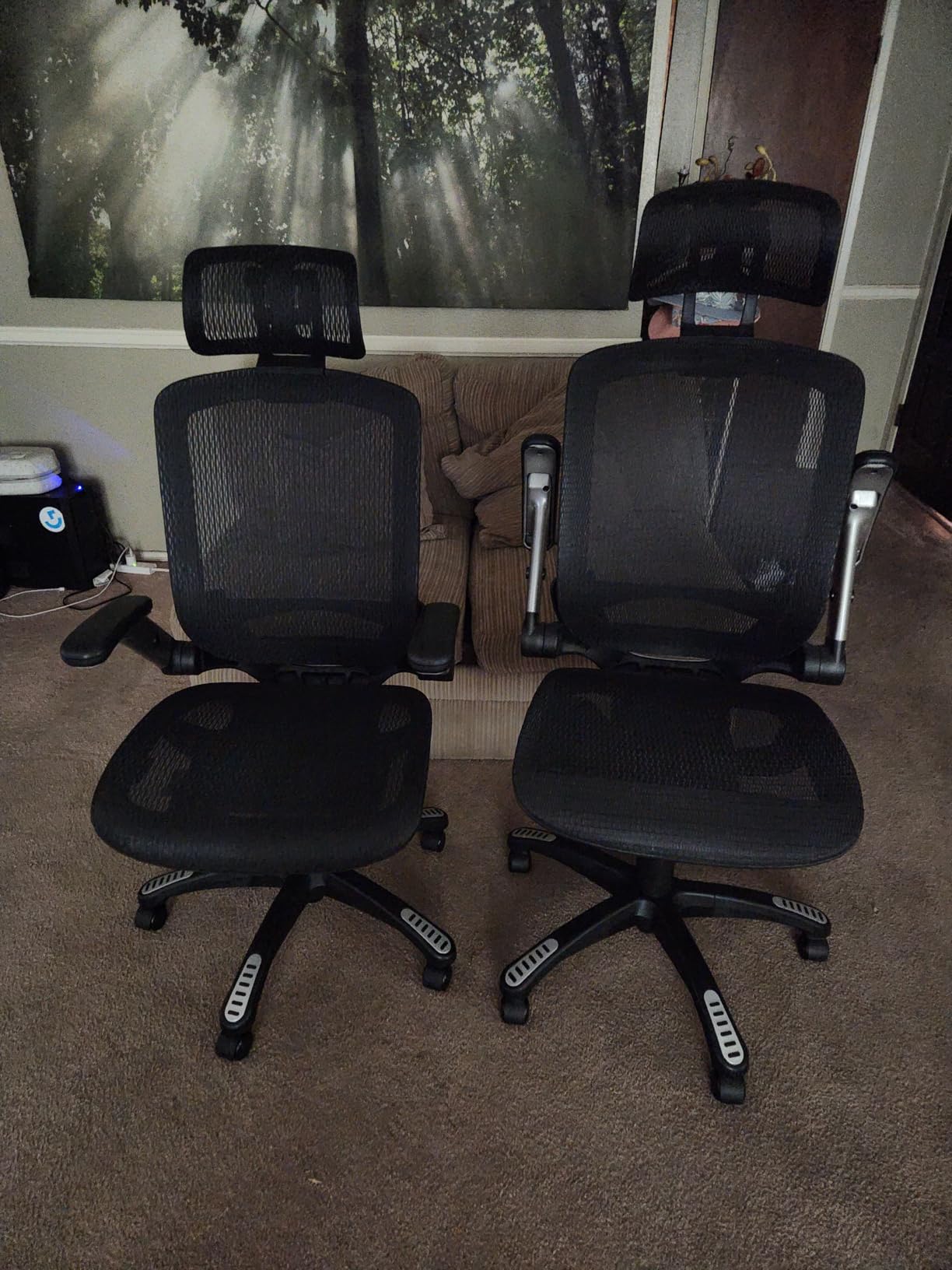 Ergonomic Office Chair, High Back Home Desk Chair with Headrest, Flip-Up Arms, 90-120 Degree Tilt Lock and Wide Cushion, Big and Tall Mesh Chairs for Man Woman, Black Task Chair customer photo 2