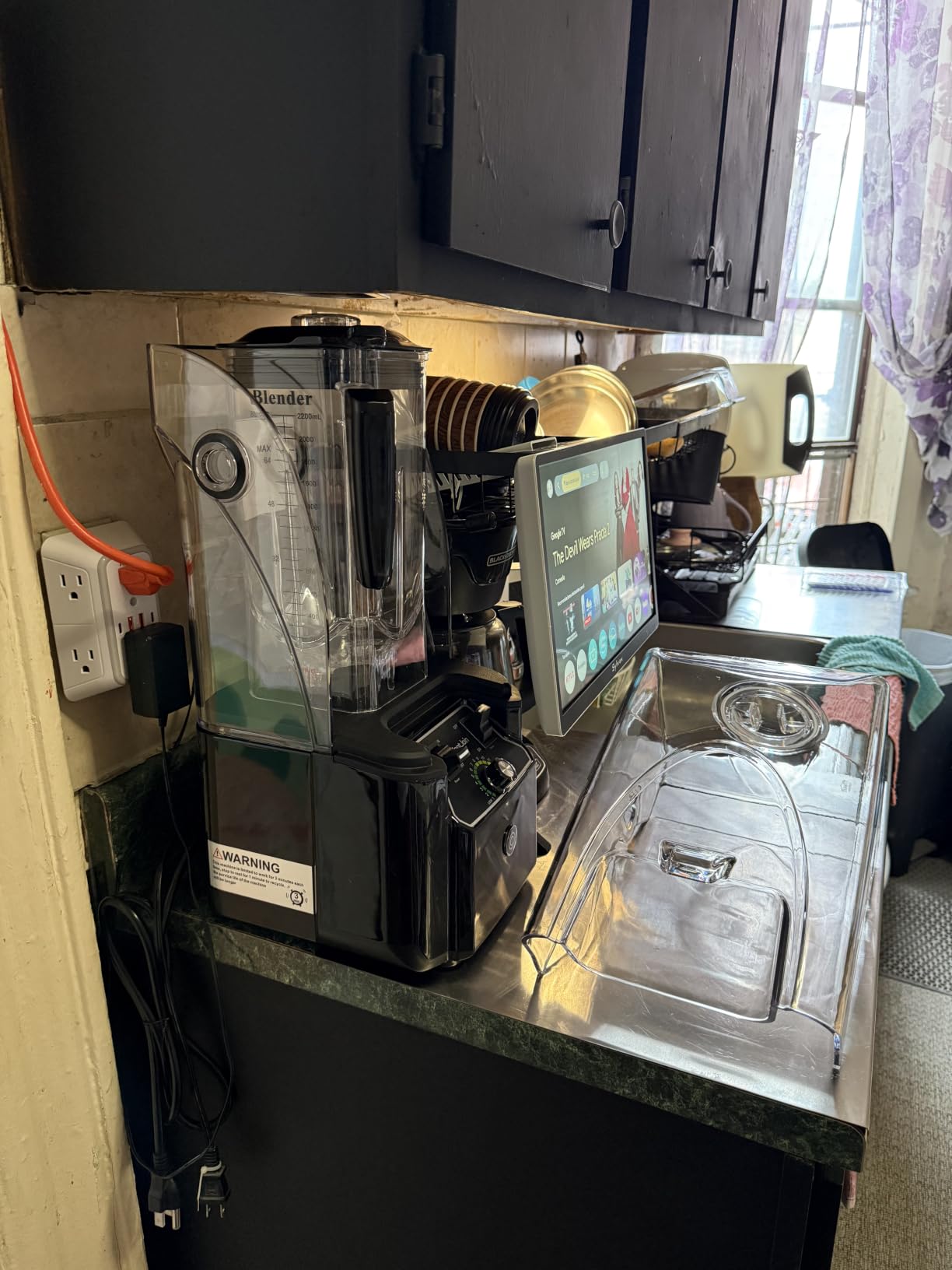 WantJoin Professional Commercial Blender With Shield Quiet Sound Enclosure 2200W, Self-Cleaning, Black customer photo 2