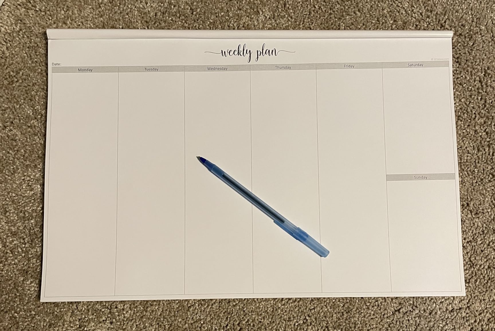 321Done Weekly Planner Notepad, Jumbo 11x17 Desk Pad, 50 Sheets, All 7 Days | Made in USA - Undated Tear-Off Calendar Pad for Weekly Planning, Meal Prep, To Do and Grocery Lists, Monday to Sunday Columns customer photo 2