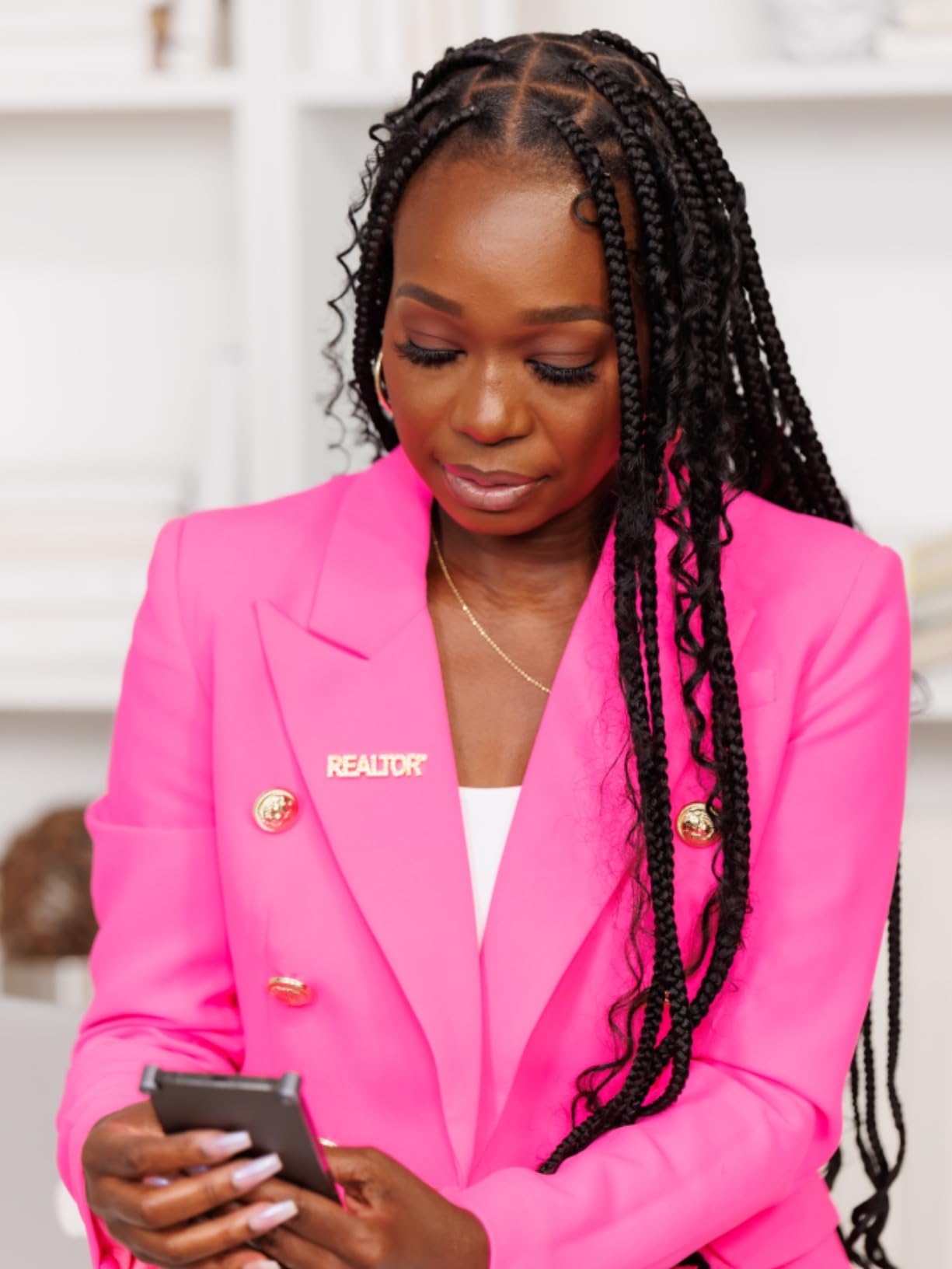 Real Estate Agent REALTOR Crystal Lapel Pin customer photo 1