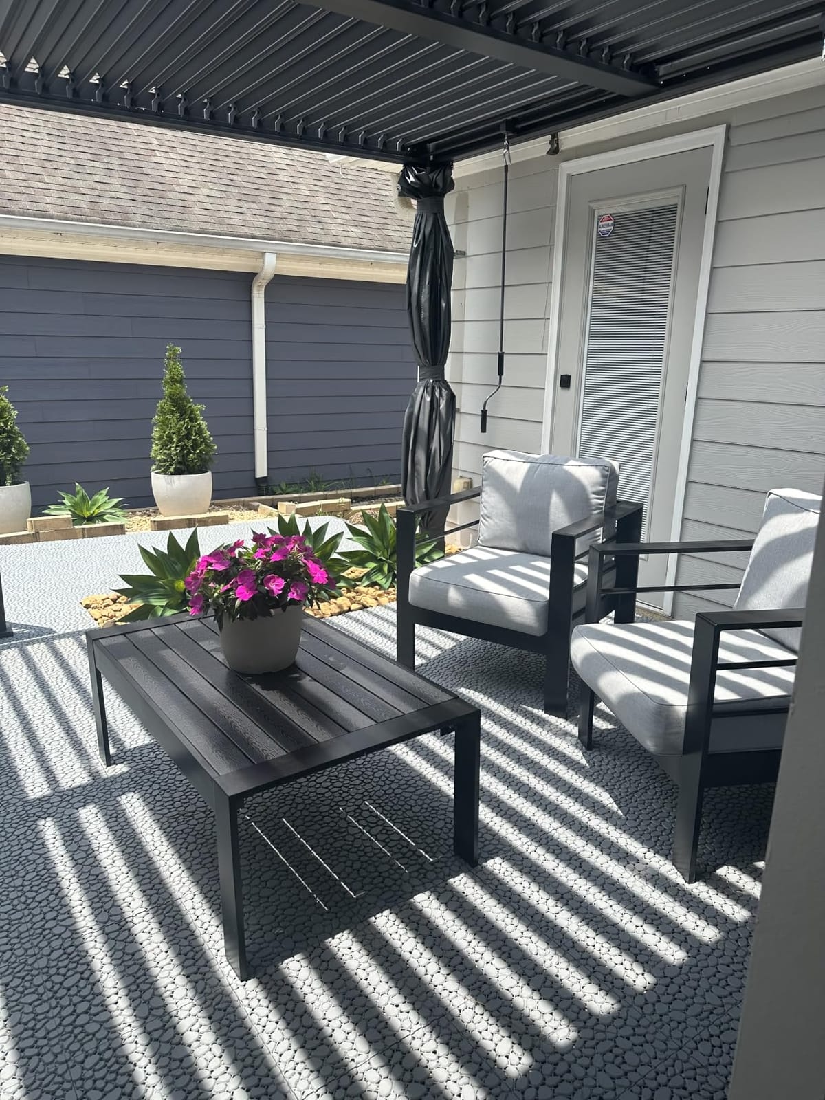 Wisteria Lane Aluminum Patio Furniture Set for All Weather, Oversized Metal Outdoor Furniture Set with 27.5