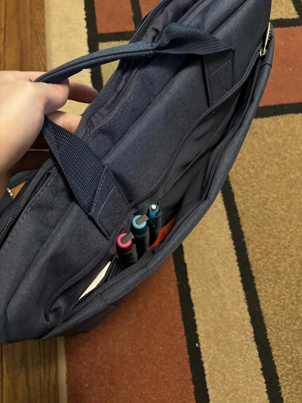 Voova 17.3-17 Inch Laptop Bag, Computer Bag, MacBook Bag, Black - Expandable splash-proof 17.3-inch laptop messenger bag with removable strap customer photo 1