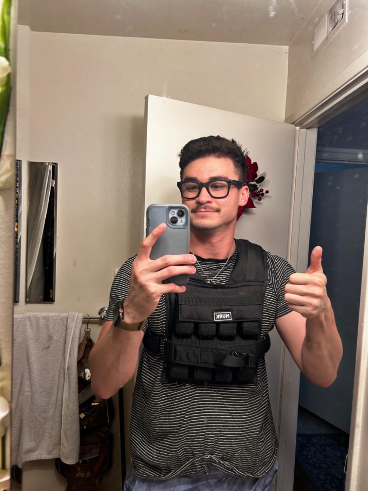 MVRK Weighted Vest Men 15lbs/25lbs/35lbs/45lbs/65lbs/100lbs - No-Bounce Adjustable Heavy Duty Rucking & Strength Training Vest with Removable Iron Weights for Calisthenics, HIIT, Hydrox customer photo 1