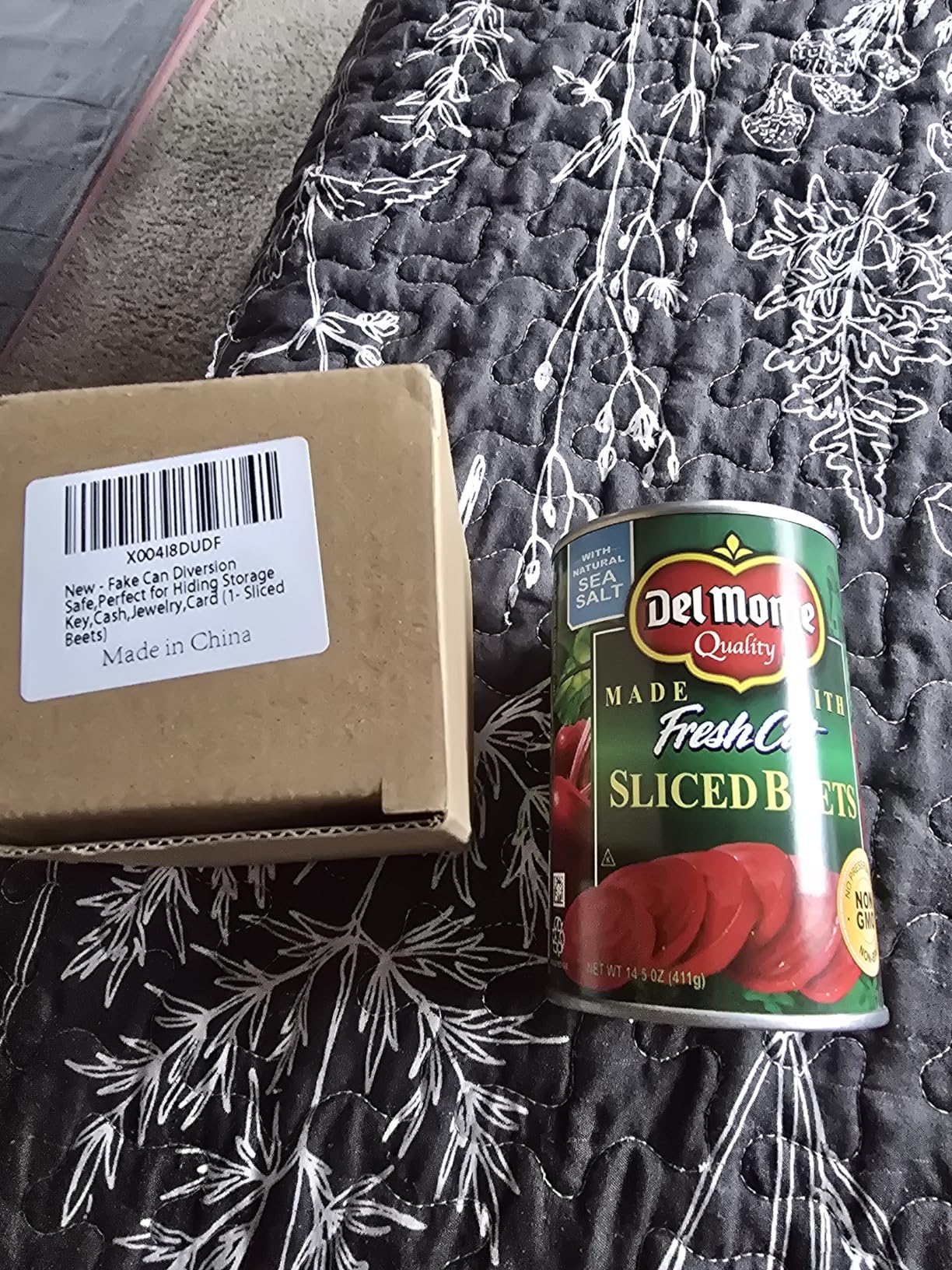 Fake Can Diversion Safe, Perfect for Hiding Storage Key, Cash, Jewelry, Card, Coins-Keep Your Valuables Safe (Corn, Grey) customer photo 1
