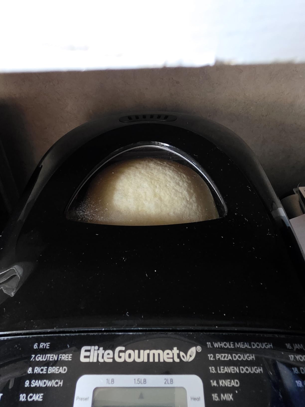 Elite Gourmet Programmable Bread Maker, 2 Lb, 3 Sizes, 19 Presets, Black | Features Gluten-Free, Dough and Jam Presets Plus a Delay Timer customer photo 1