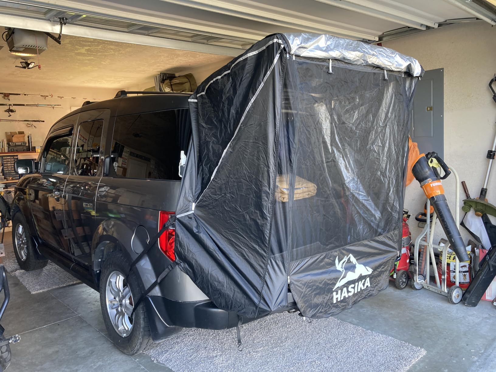 HASIKA SUV Tailgate Tent, 2-Person Car Camping Awning 3000mm Waterproof & UPF 50+, Fits Most SUV and Hatchback, Black customer photo 2