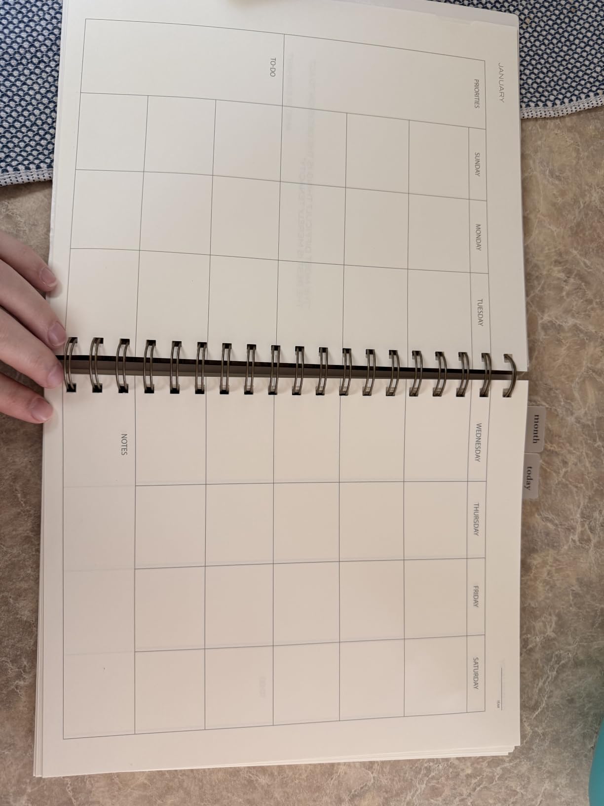 Anecdote Daily Planner w 2026-2027 Calendar, Start Anytime 26 Weeks Undated | 1 Page per Day | 8.5