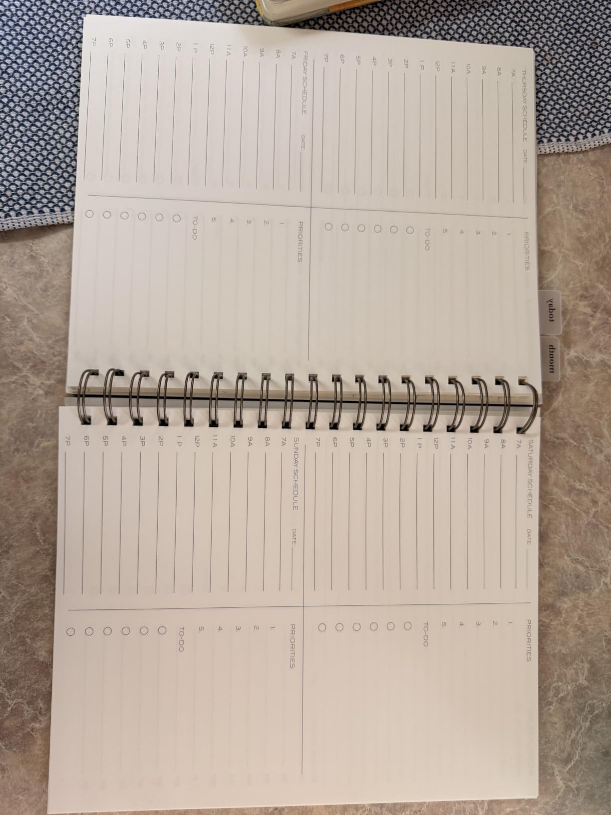 Anecdote Daily Planner w 2026-2027 Calendar, Start Anytime 26 Weeks Undated | 1 Page per Day | 8.5