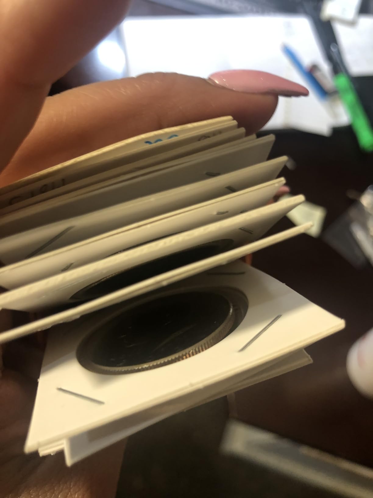 Boen Coin Flips 10 Assorted Sizes 1000Pcs Coin Holders for Colletors The Coin Collection Supplies Include A Mini Stapler The Coin Cardboard Coin Flips for Coin Collection (10 Assorted Size 1000pcs) customer photo 2
