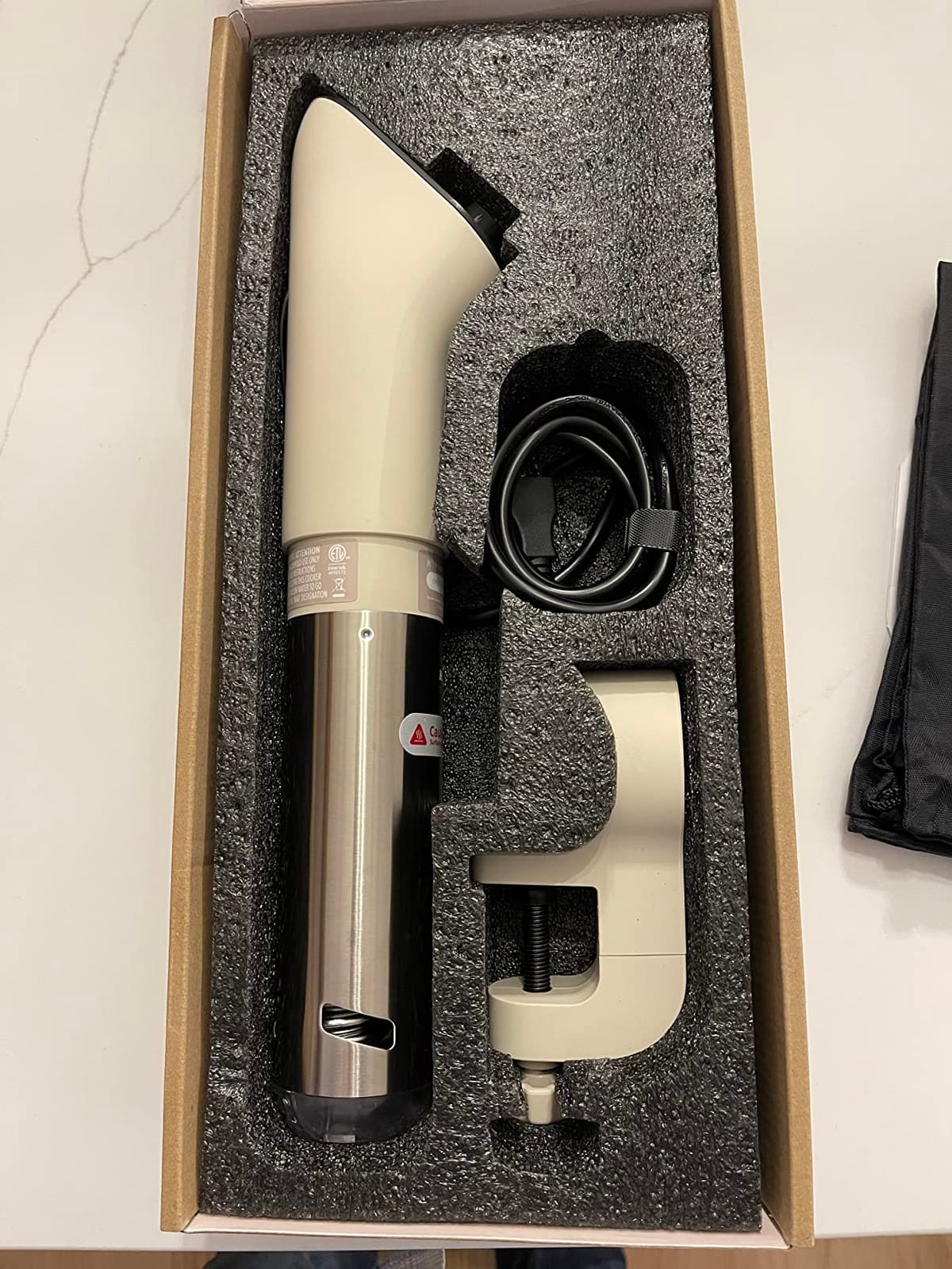 Greater Goods Sous Vide Cooker, 1100W, No App or WiFi Needed (Onyx Black) | Quiet Brushless Immersion Circulator, Stainless Steel Cover, Precision Dial Control, Calibration & Steady Temps for 15L Baths customer photo 1