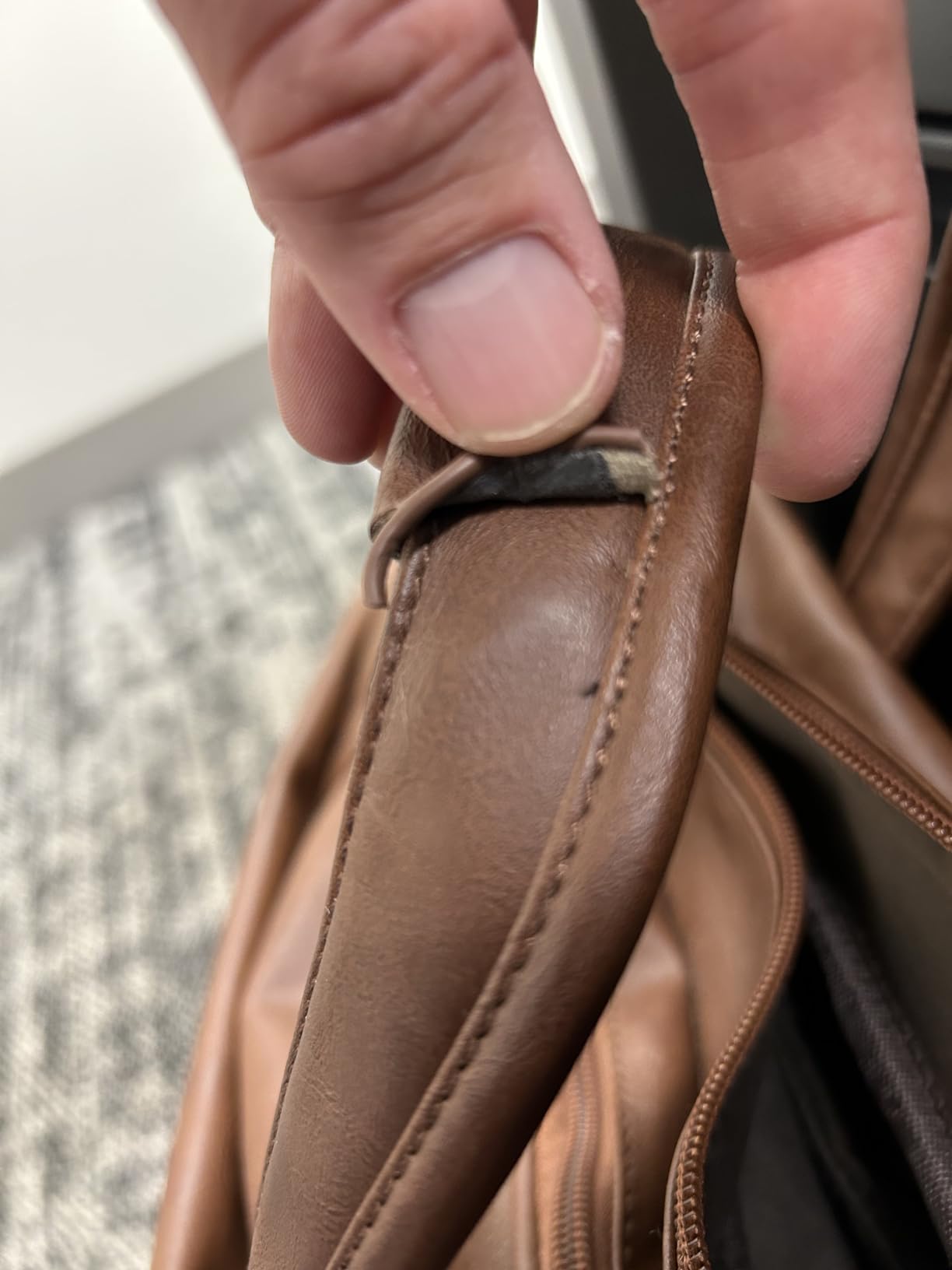 seyfocnia Men's Business Travel Briefcase Leather Handmade Messenger Bags Laptop Bag customer photo 1