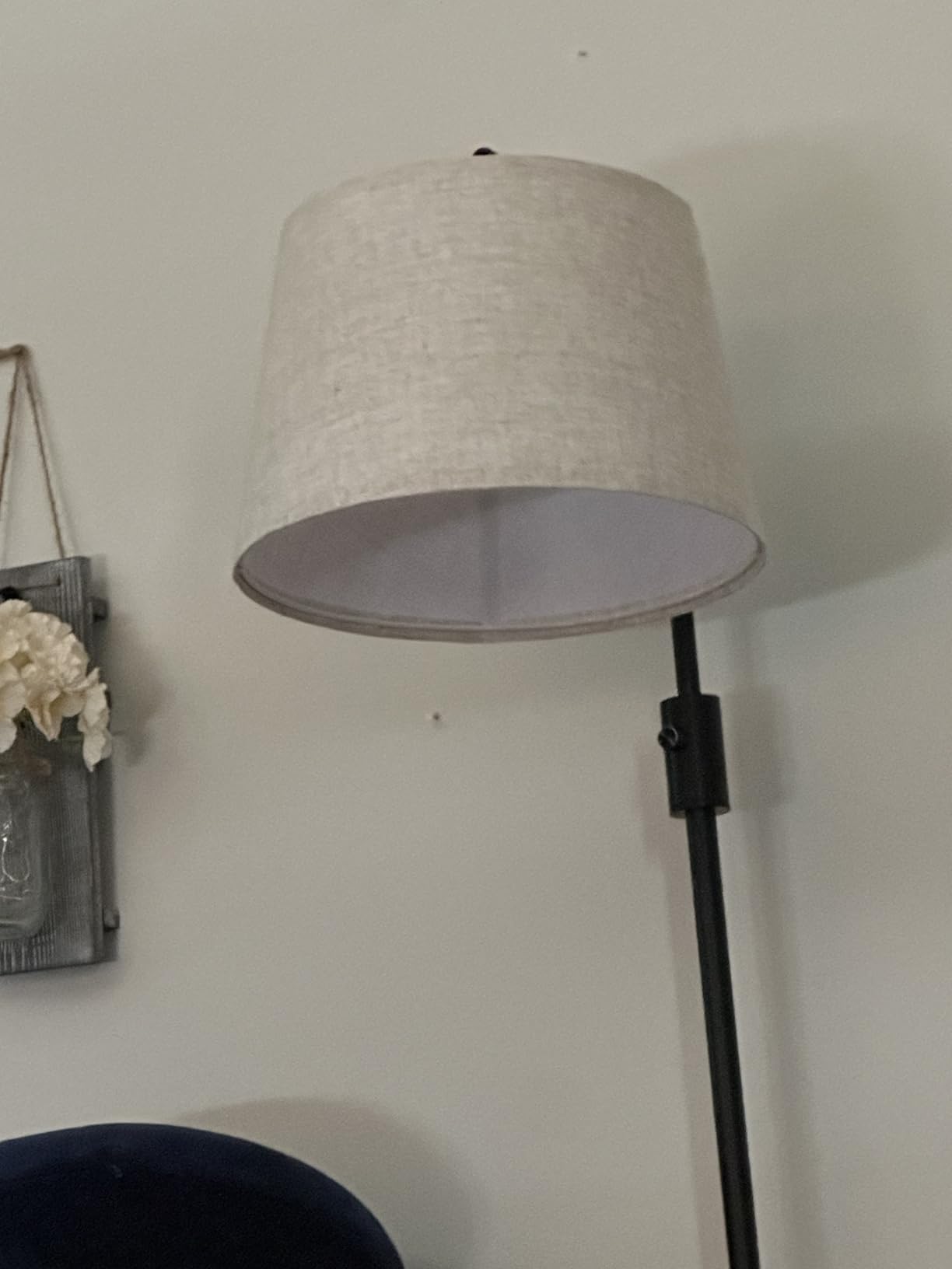 Nintiue 【Upgraded】 Dimmable Floor Lamp, 1000 Lumens LED Bulb Included, Arc Floor Lamps for Living Room Modern Standing Lamp with Linen Shade, Tall Lamp for Bedroom Office Reading Dining Room- Black customer photo 2
