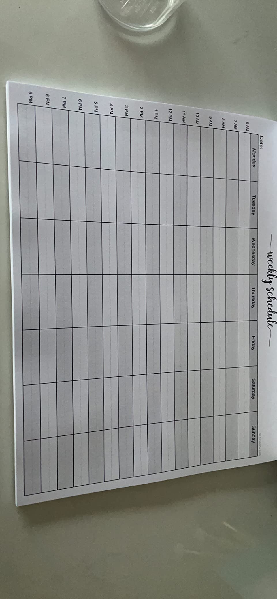 321Done Weekly Schedule Notepad, 8.5x11 Inches, 50 Sheets, Mon to Fri | Made in USA - Hourly Appointment Planner Pad, Tear-Off Time Blocking Sheets, Undated Week Columns, Bright White Paper customer photo 1