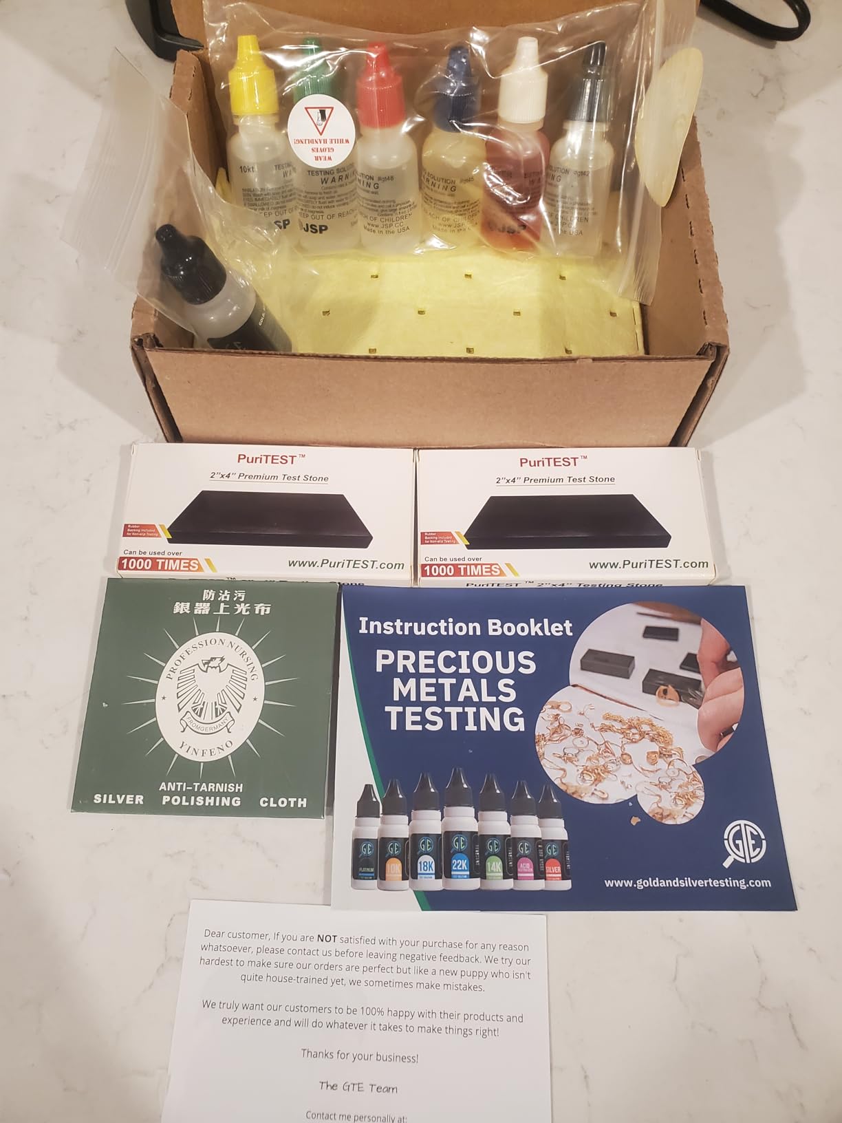 Gold Silver Jewelry Tester Appraisal Kit 10K 14K 18K 22K 24K Platinum Palladium Test Precious Metals 999 925 Scrap customer photo 2