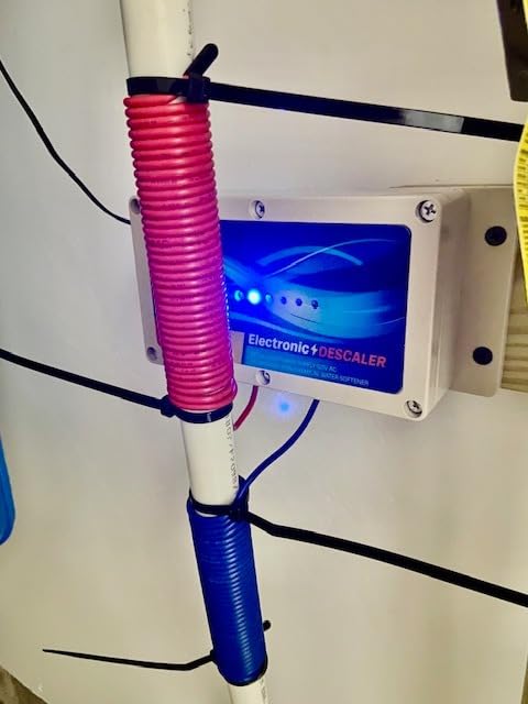 Electronic Water Descaler System, Reduces Limescale, Rust, and Minerals, No Chemicals, Easy Installation | Whole House, Salt-Free, Chemical-Free, No pH Changes, Scale & Rust Removal & Prevention, No Pipe Cutting, No Filter Cartridge customer photo 2
