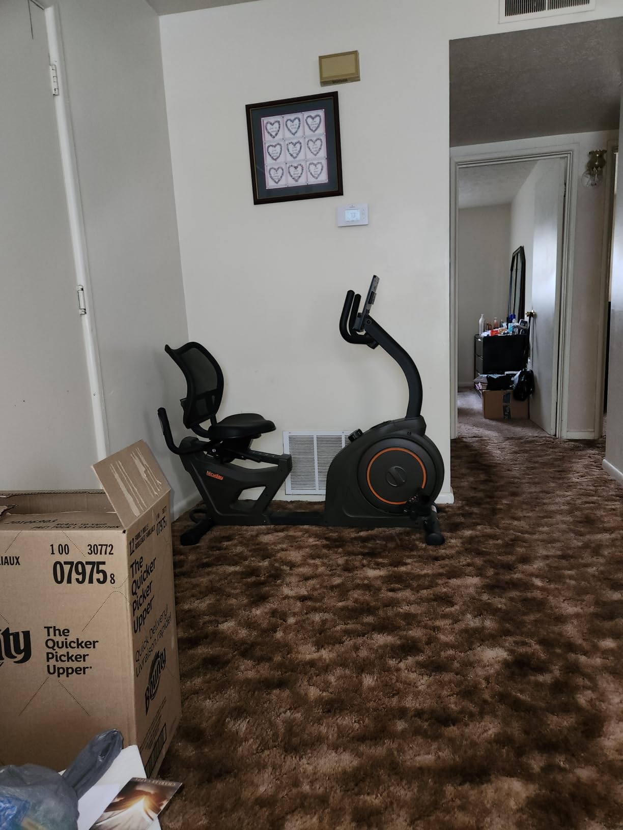 Niceday Recumbent Exercise Bike, Recumbent Bike for Home, Recumbent Stationary Bike 400LBS Weight Capacity, Magnetic Recumbent Bike with Smart APP, LCD Monitor, Heart Rate Handle customer photo 1