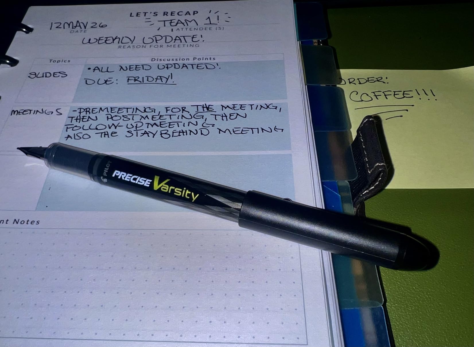 Pilot, Precise Varsity Pre-Filled Fountain Pens, Medium Point 1 mm Stainless Steel Nib, Black/Blue, 6-Pack customer photo 1