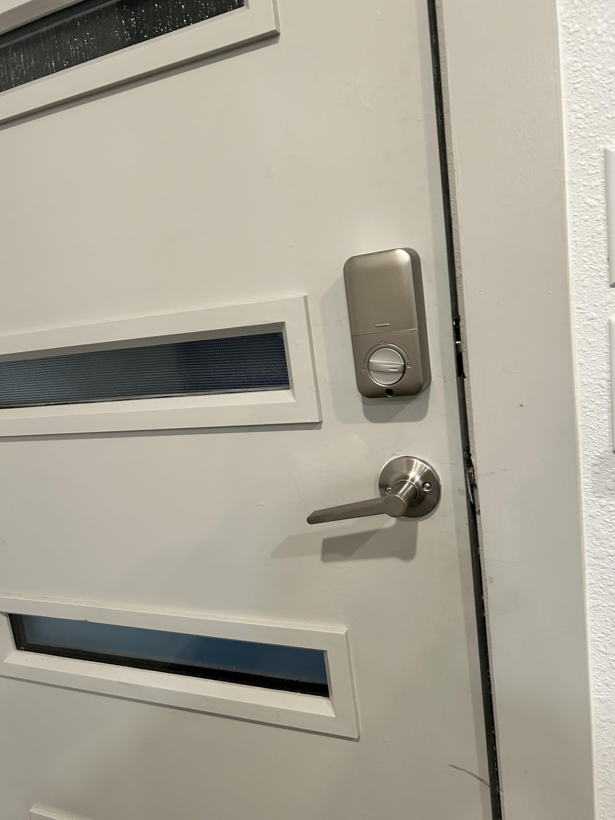 TEEHO TE002 Fingerprint Deadbolt with Keypad for Front Door, Matte Black customer photo 1