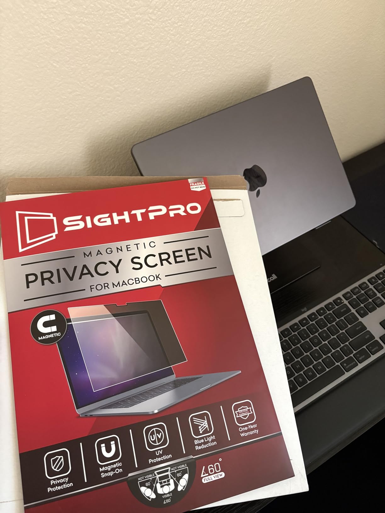 SightPro Magnetic Privacy Screen for MacBook Pro 14 Inch (2021-2026, M1-M5, Pro, Max) Patented Removable Laptop Privacy Filter Shield and Protector customer photo 2