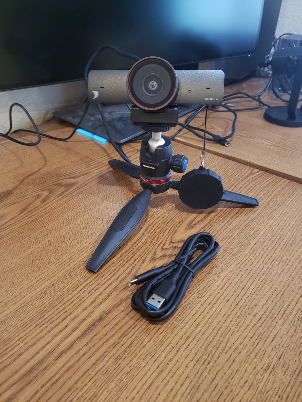 WYRESTORM 4K AI Tracking Conference Webcam, Auto Framing & Presenter Tracking, 120 Wide Angle, Dual Noise Cancelling Mics, Privacy Cover, USB Plug & Play, Zoom Certified for Teams Meeting Rooms customer photo 2