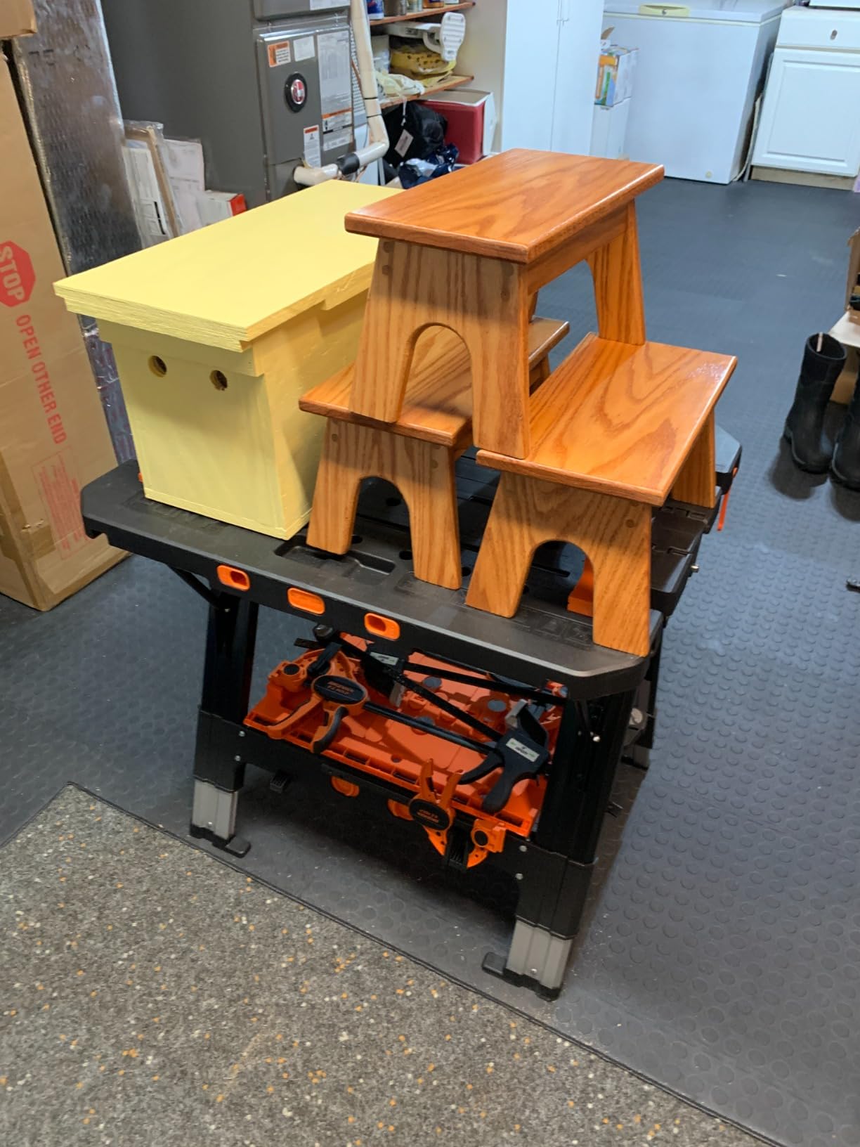 Pony Portable Folding Work Table, 2-in-1 as Sawhorse & Workbench, 31