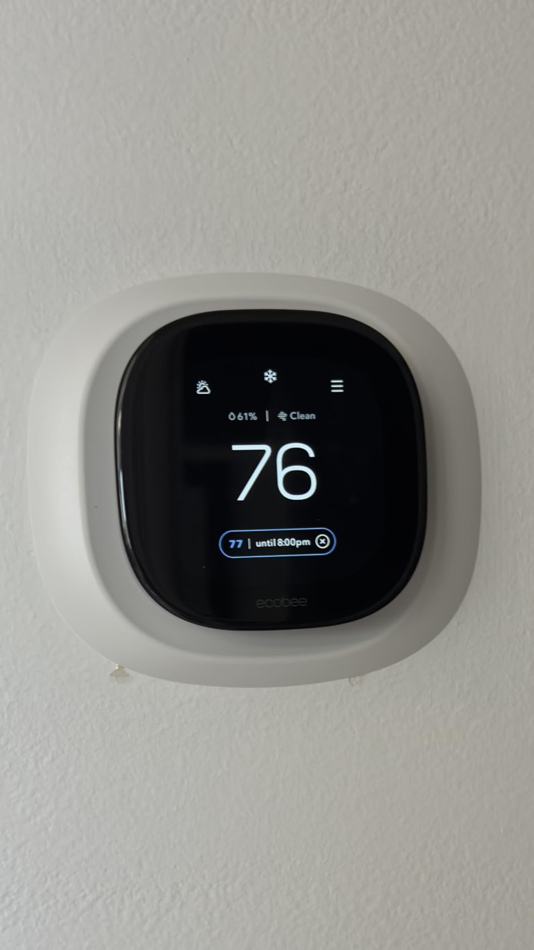 ecobee Smart Thermostat Premium - WiFi, Siri & Alexa Built-In, Smart Sensor | Air Quality Monitor. Works with Alexa, Siri and Google Home. Live view from your ecobee Doorbell. Energy Saving thermostat customer photo 1