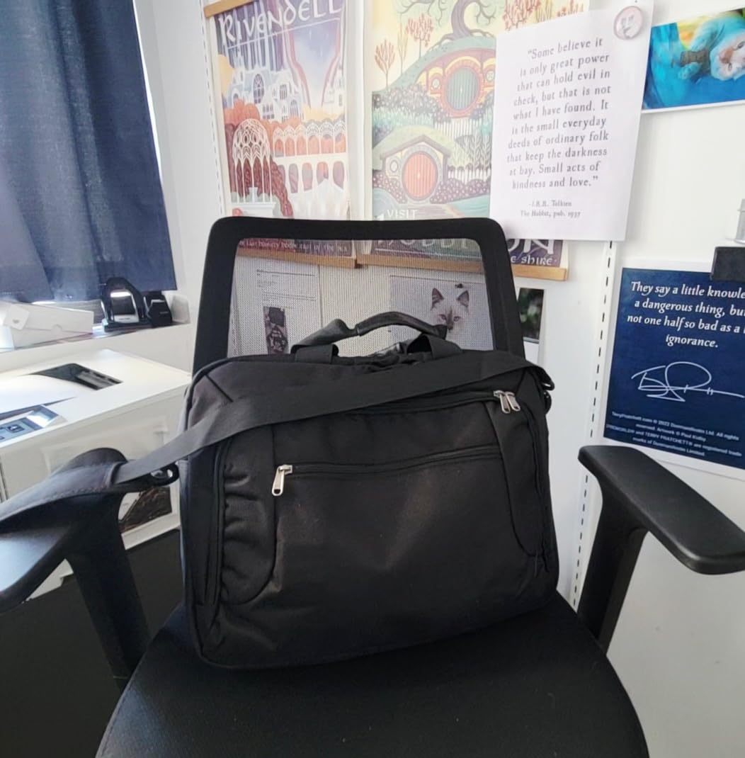 Laptop Bag 17.3 Inch Laptop Briefcase for Men Work Laptop Case Computer Bag - Large Waterproof 17 Inch Laptop Bag for Men and Women, Adjustable Shoulder Messenger Bag customer photo 1