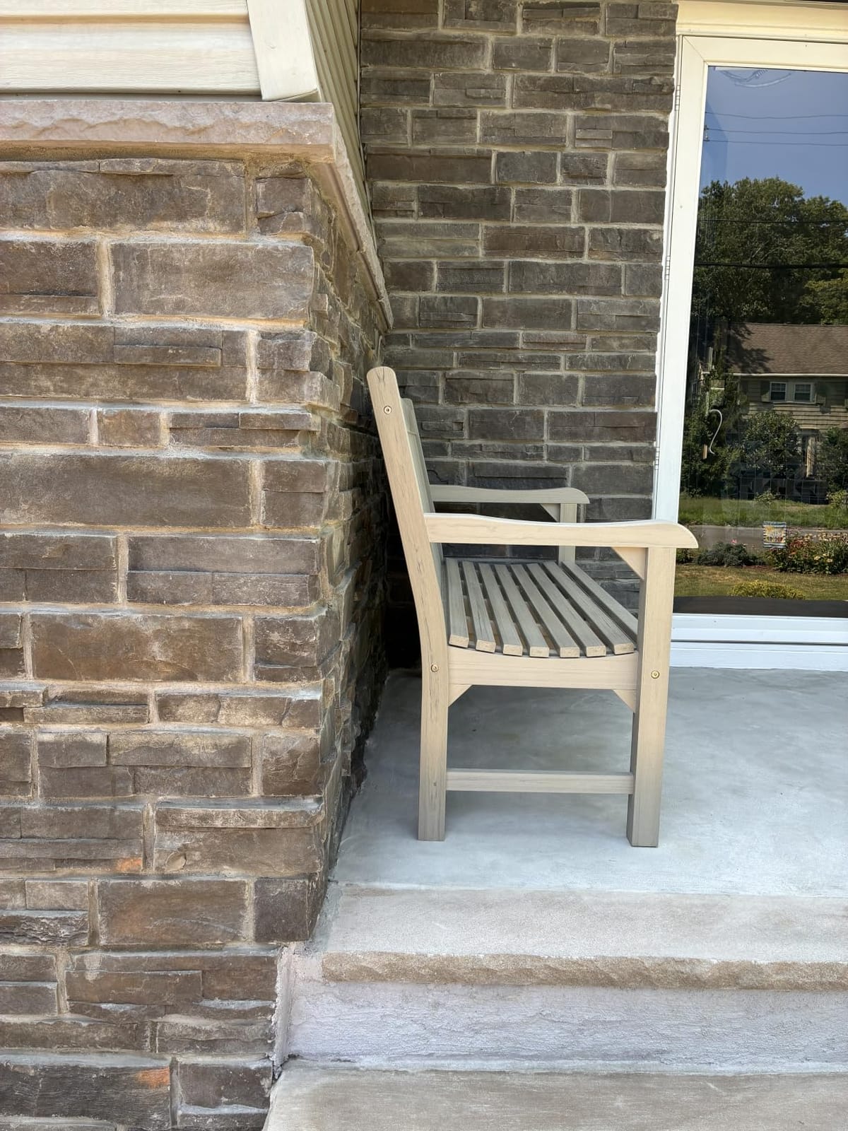 Psilvam 2-Person Outdoor Bench with 700 Lbs Weight Capacity, Teak customer photo 2