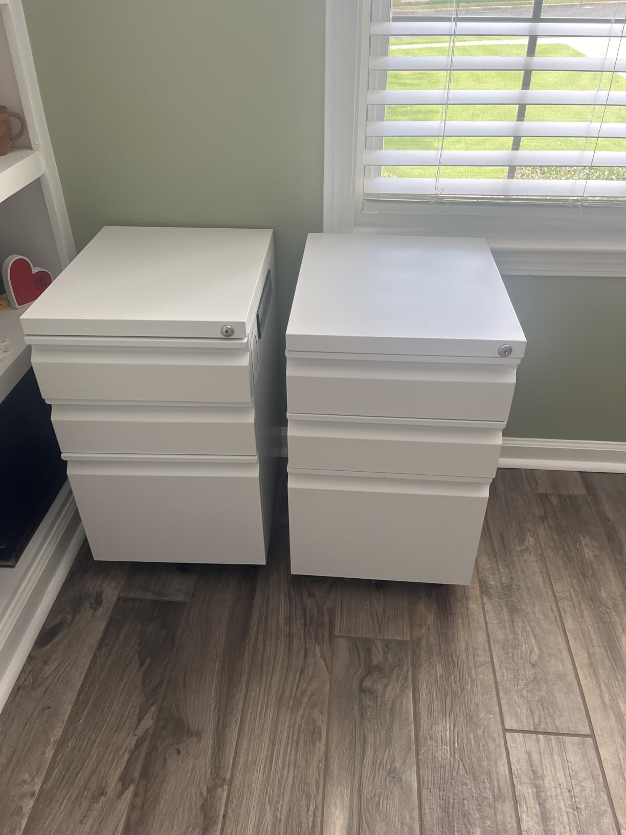 Letaya 3 Drawer Mobile File Cabinet with Lock,Under Desk Metal Filing Cabinets for Home Office Organizer Letters/Legal/A4((Fully Assembled-Black) customer photo 1