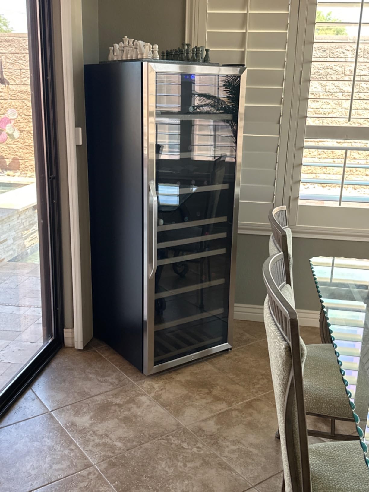 Velivi Wine Fridge Freestanding Dual Temperature Zone, Wine Cooler Refrigerator for 154 Bottles, 24 Inch Wide Large Wine Cooler with Professional Temperature Control System, Quiet Operation customer photo 1