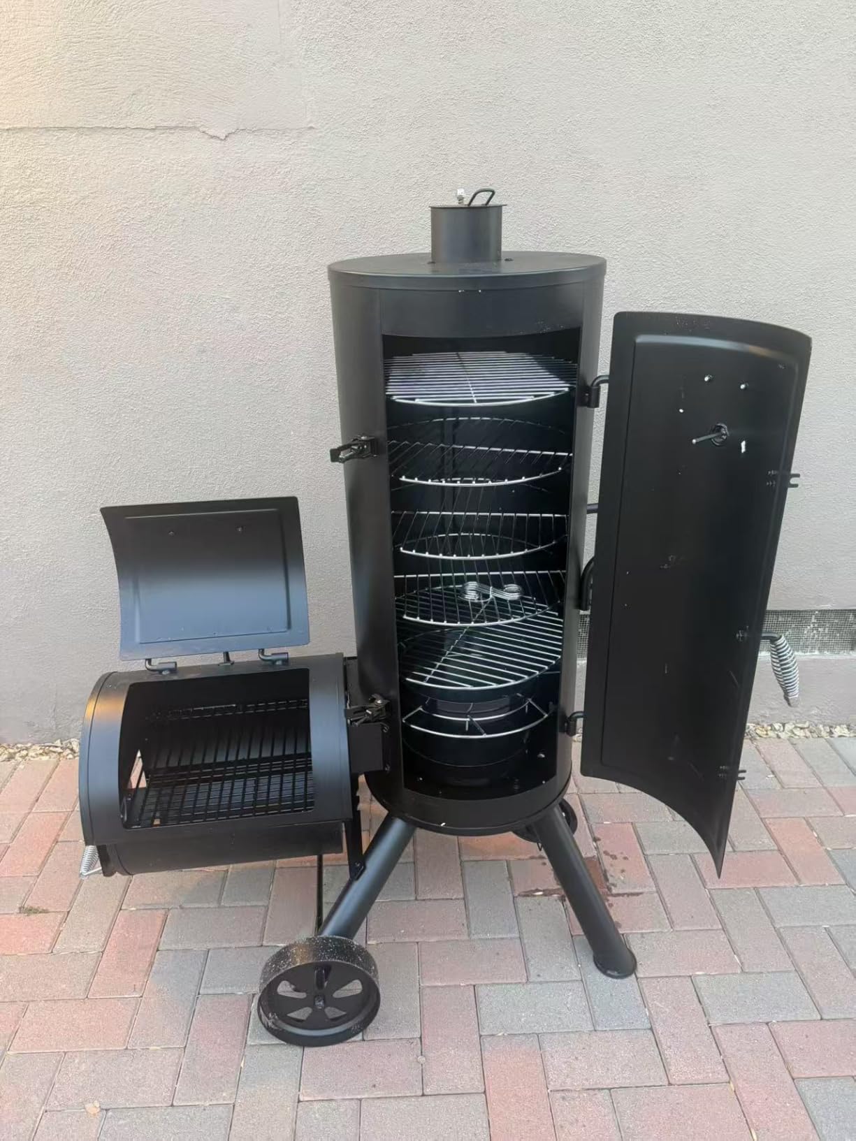 Captiva Designs Smoker Grill Extra Large Outdoor Charcoal Barbecue Grill | Cooking Area (941 sq.in. in Total) Offset Smoker, Heavy Duty Smoker and Grill Combo for Backyard Garden Patio BBQ customer photo 1