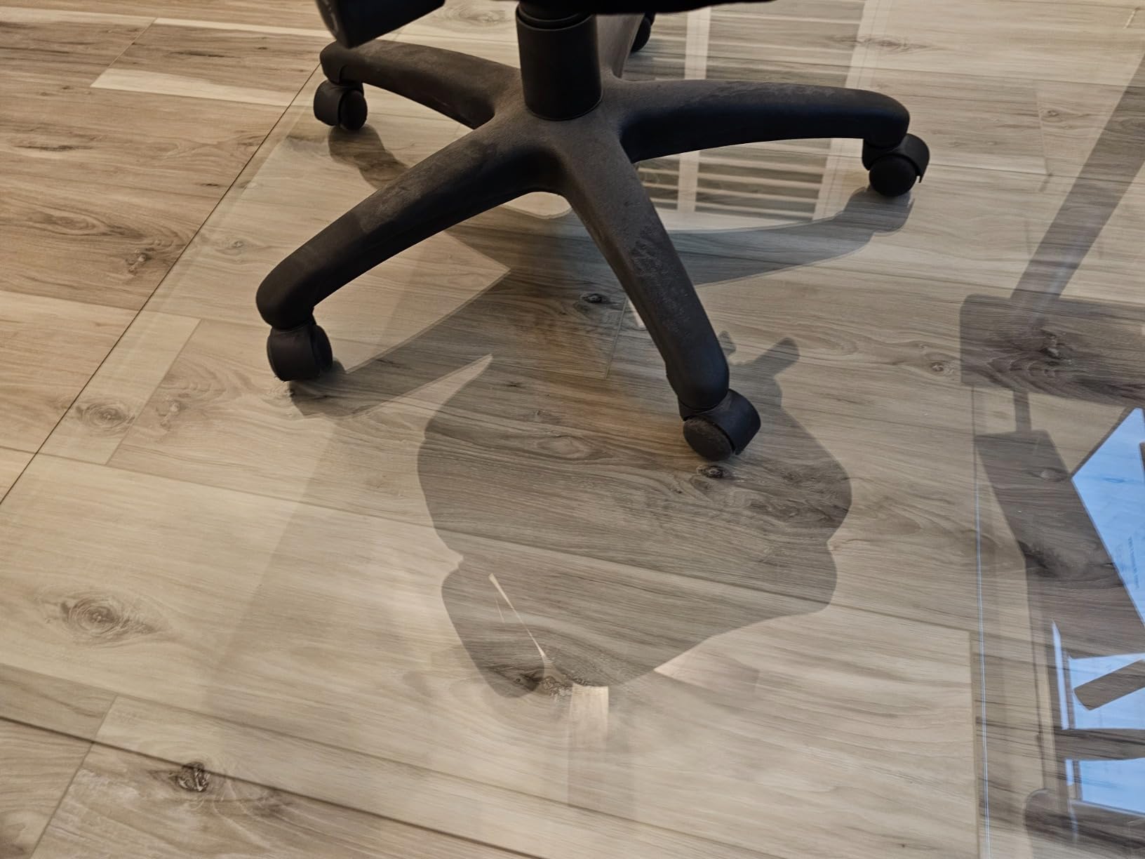 Tempered Glass Office Chair Mat for Carpet & Hardwood, 36