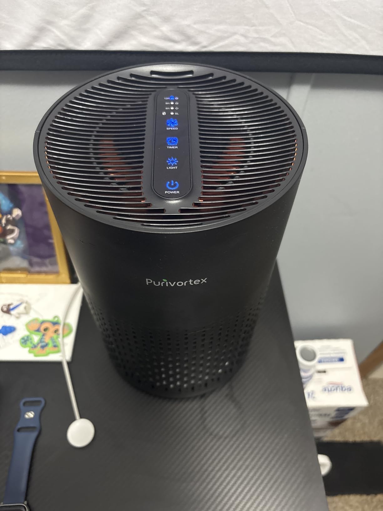 Purivortex Air Purifiers for Bedroom, Quiet Air Purifier with HEPA Filter for Pollen, Smoke, Dust, Pet Dander, Odor, Hair, Ozone Free, Covers Up to 880 Sq Ft, PX500 Black customer photo 2