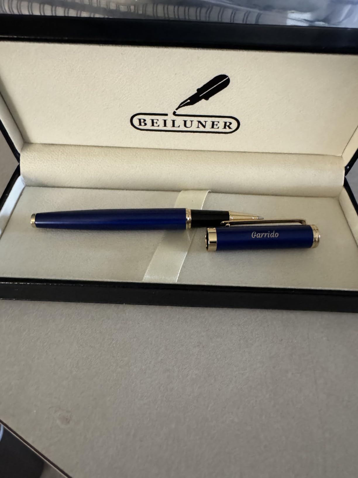 BEILUNER Luxury Rollerball Pen, 24K Gold Trim, Noble and Elegant Designs, Schneider Ink Refill, Best Roller Ball Pen Gift Set for Men & Women, Professional, Executive Office, Nice Pens customer photo 1