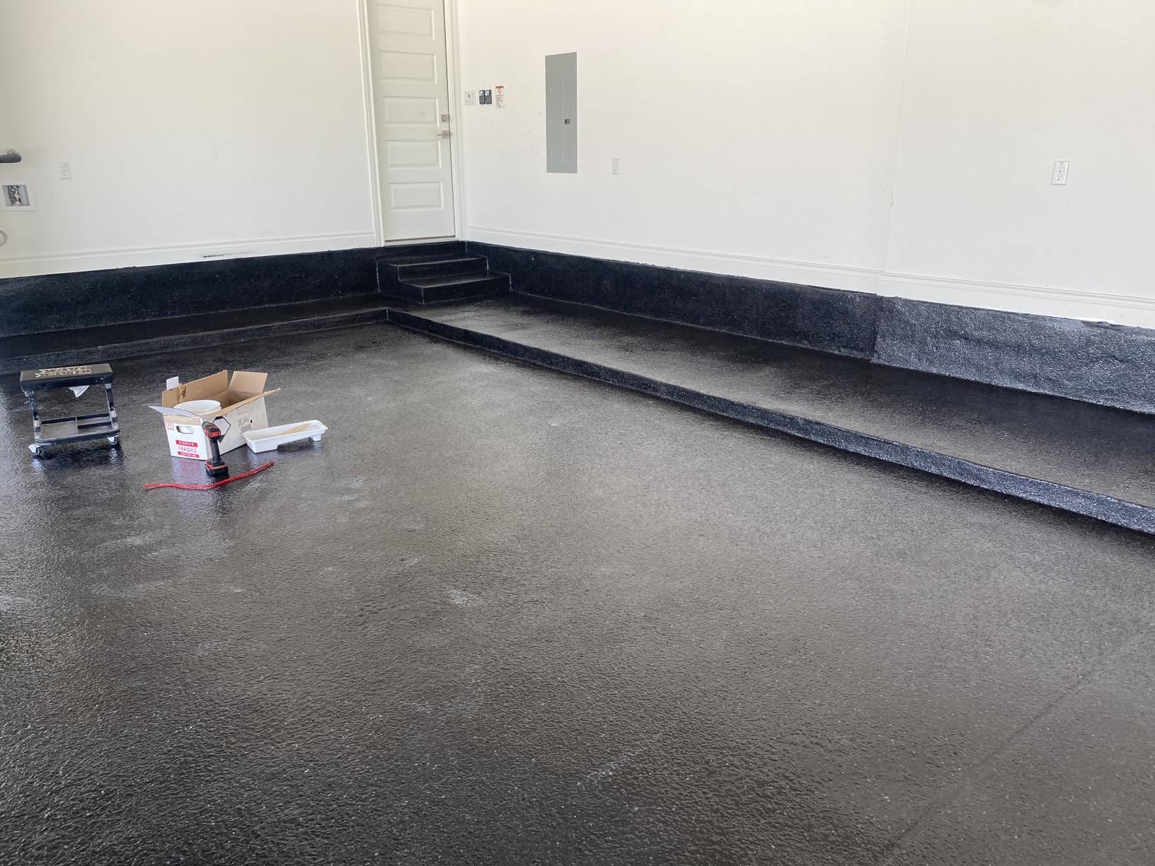 Everflow MPC Polyaspartic Floor Coating Kit, 3 Gallon | Garage floor coating with fast-cure 2:1 polyurea topcoat. Clear high gloss for concrete, industrial use. customer photo 1