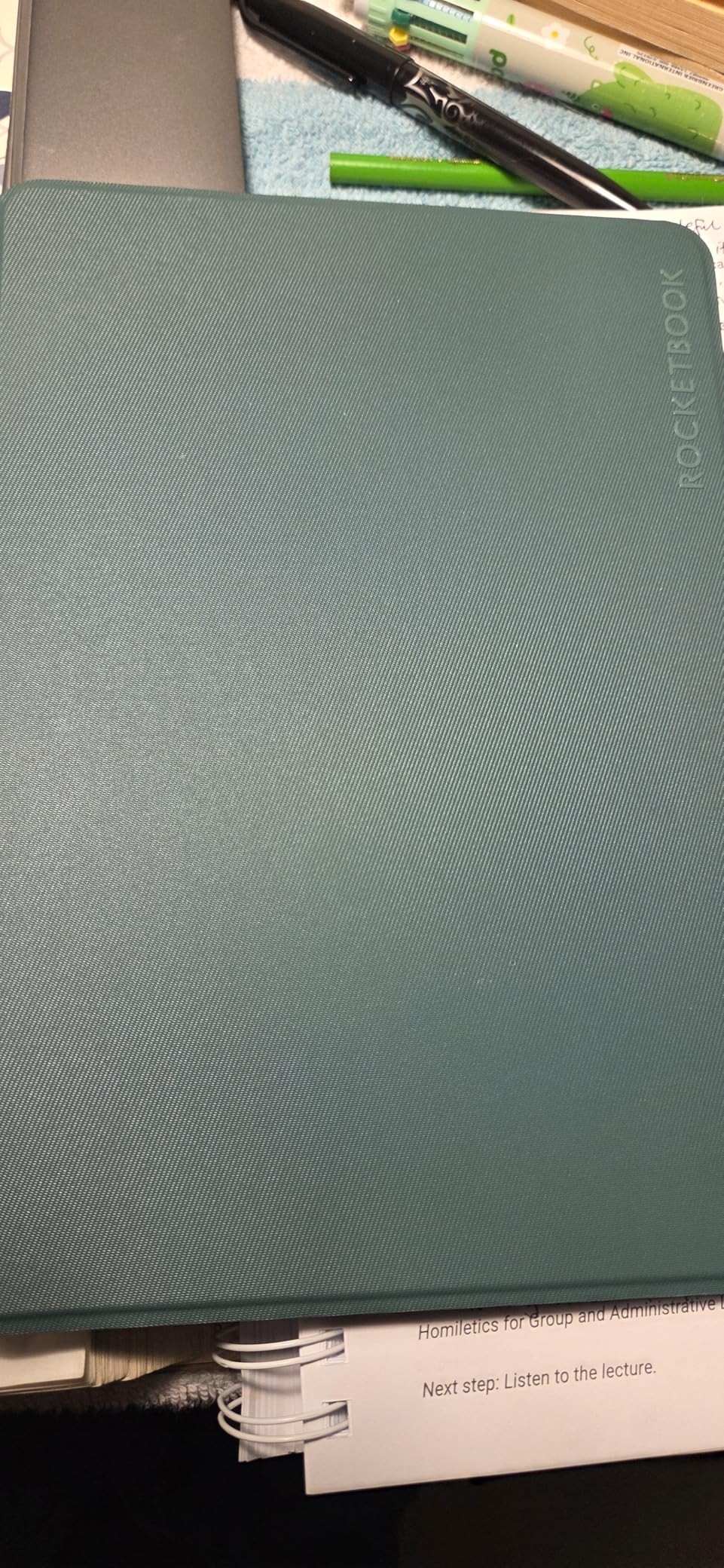 Rocketbook Pro Smart Reusable Notebook, Executive 7x9, Blue | Lined and Dotted Interchangeable Pages, For Work and Business Meetings customer photo 2