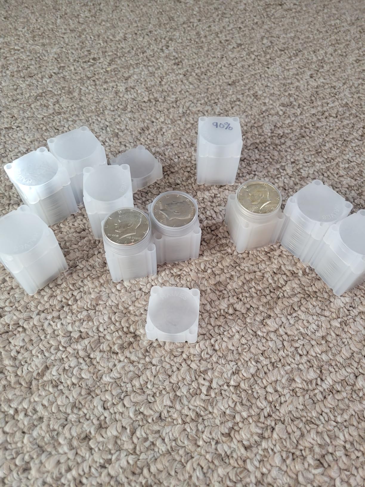 LIGHTHOUSE - Square Coin Tubes - Convenient Push Top, Virtually Unbreakable, Acid Free and Archival Quality - Coin Tubes for US Penny, 100 Pack customer photo 1