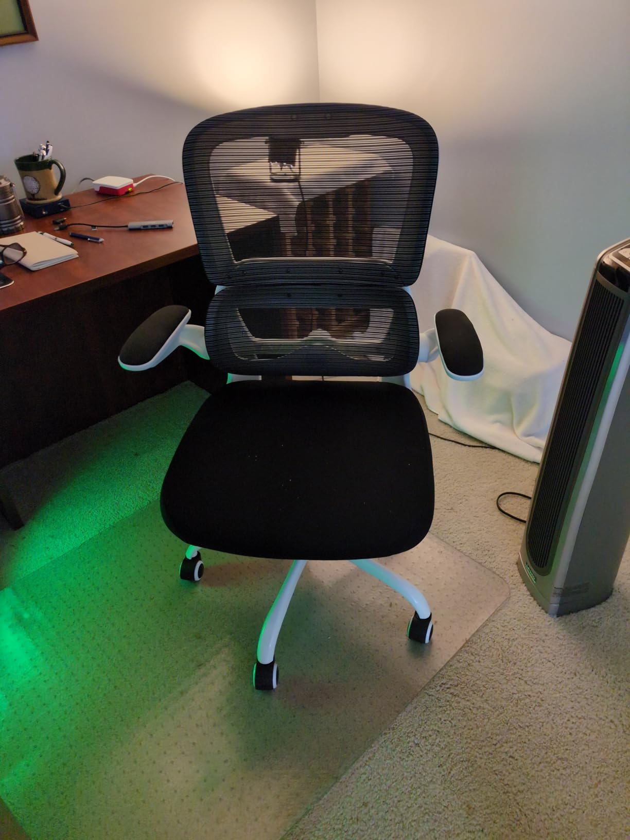 Misolant Tall Office Chair, Drafting Chair for Standing Desk, High Office Chair with Adjustable Lumbar Support, Flip-up Arm and Footrest Ring, Tall Drafting Chair for Bar Height Desk customer photo 1