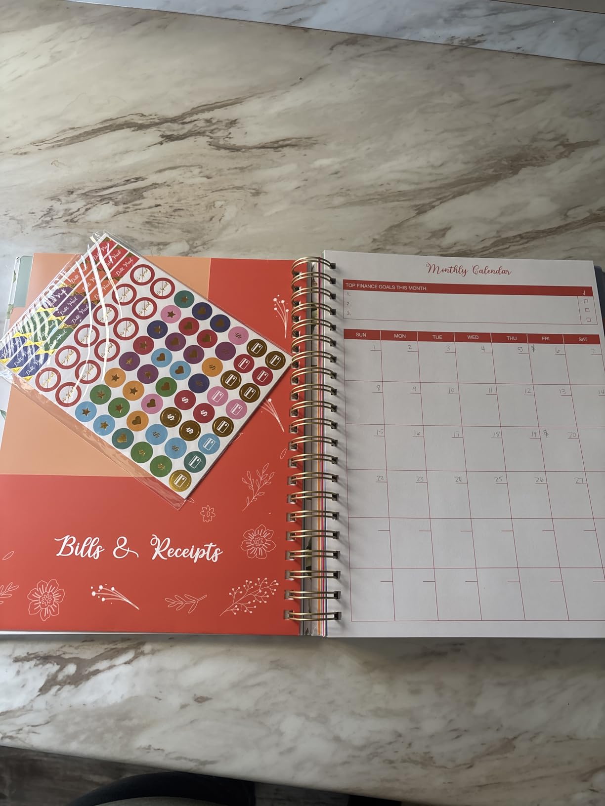 SOLIGT 8.5 x 11 inches Large Budget Planner and Monthly Bill Organizer | Premium Hardcover Budget Book with 12 Pockets - Monthly Budget Planner for Savings, Debt, Expense Tracker with Stickers customer photo 1