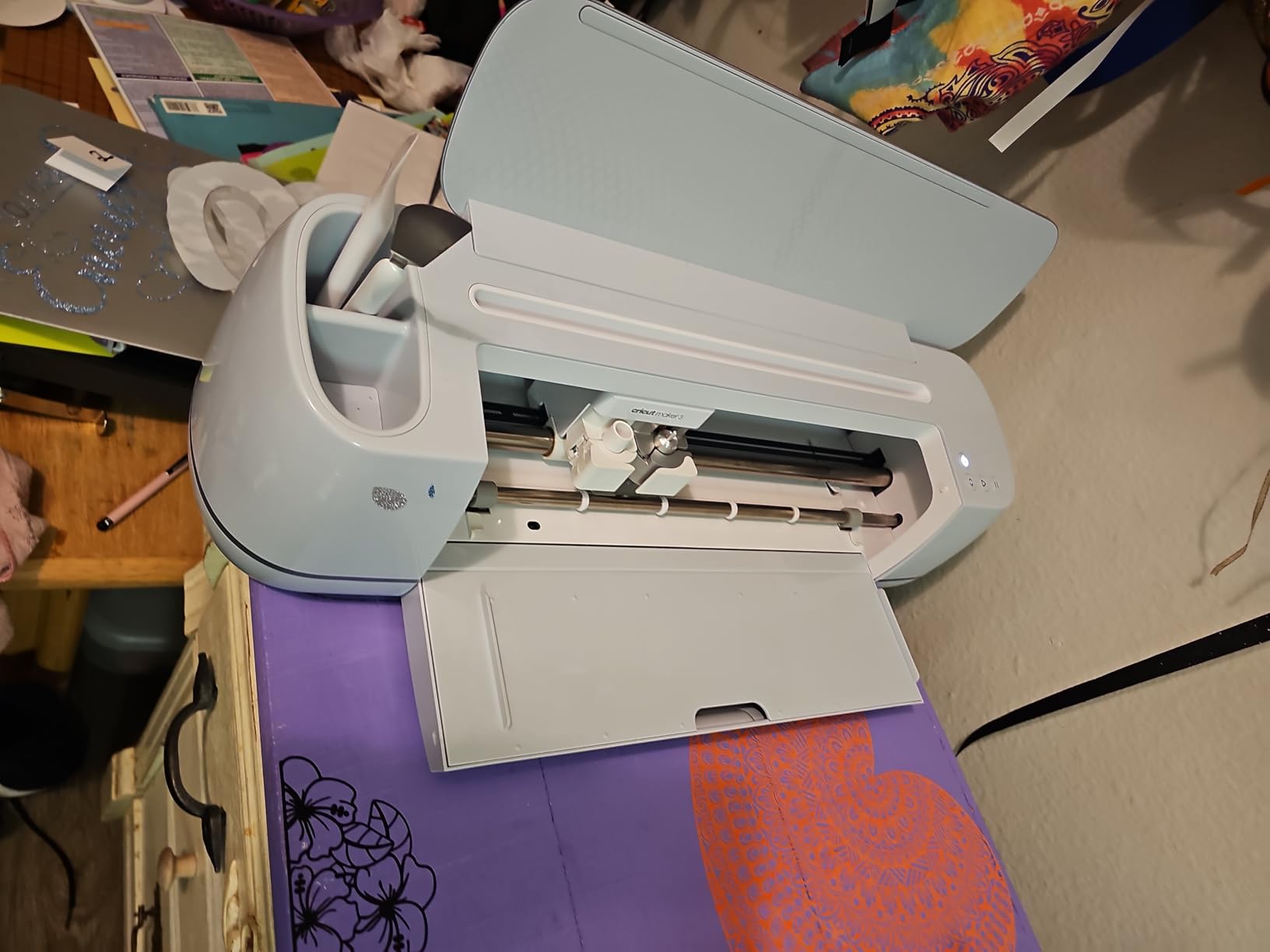 Cricut Maker 3 & Digital Content Library Bundle - Includes 30 Images in Design Space App - Smart Cutting Machine, 2X Faster & 10X Cutting Force, Cuts 300+ Materials, Blue, Leather,Vinyl customer photo 1