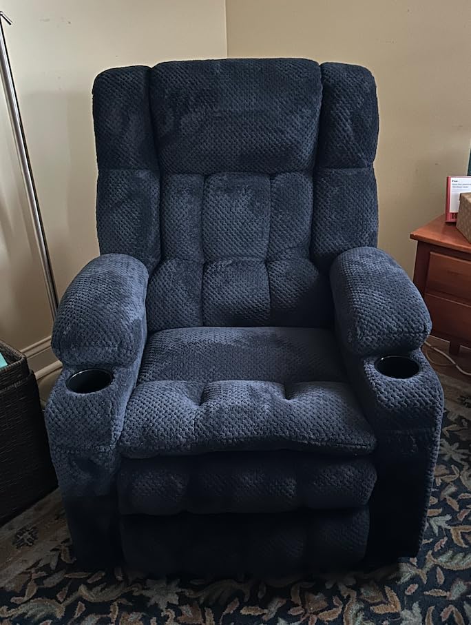 MCombo Dual Motor Power Lift Recliner Chair for Elderly, Massage Heat 7890 | Zero Gravity Lift Chair, Infinite Position, Lay Flat, USB Ports, Cup Holders, FSC, OEKO-TEX, Fabric (Medium, Dark Grey) customer photo 1