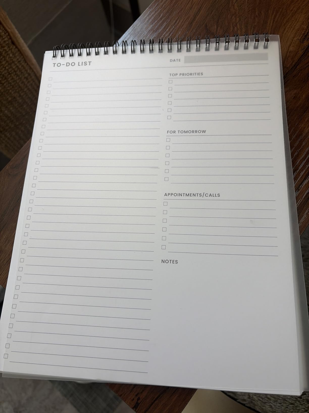 To Do List Notepad with Multiple Functional Sections, Spiral Daily Planner | 6.5 x 9.8